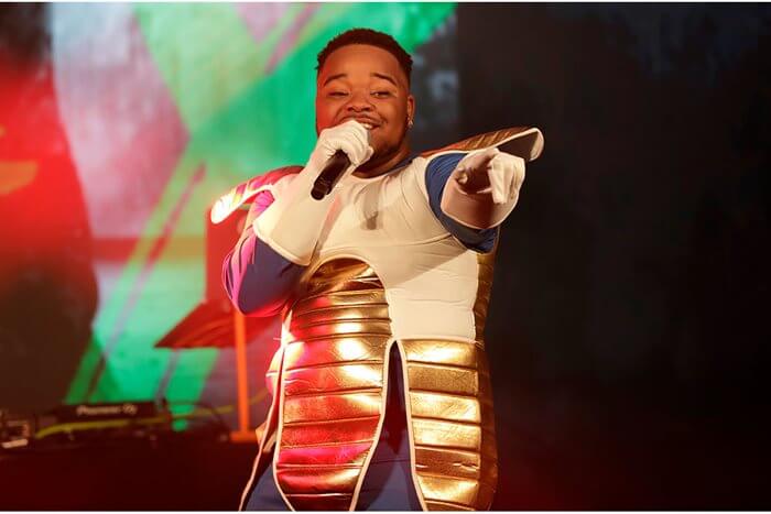 Singer, songwriter and rapper S1mba performing on stage